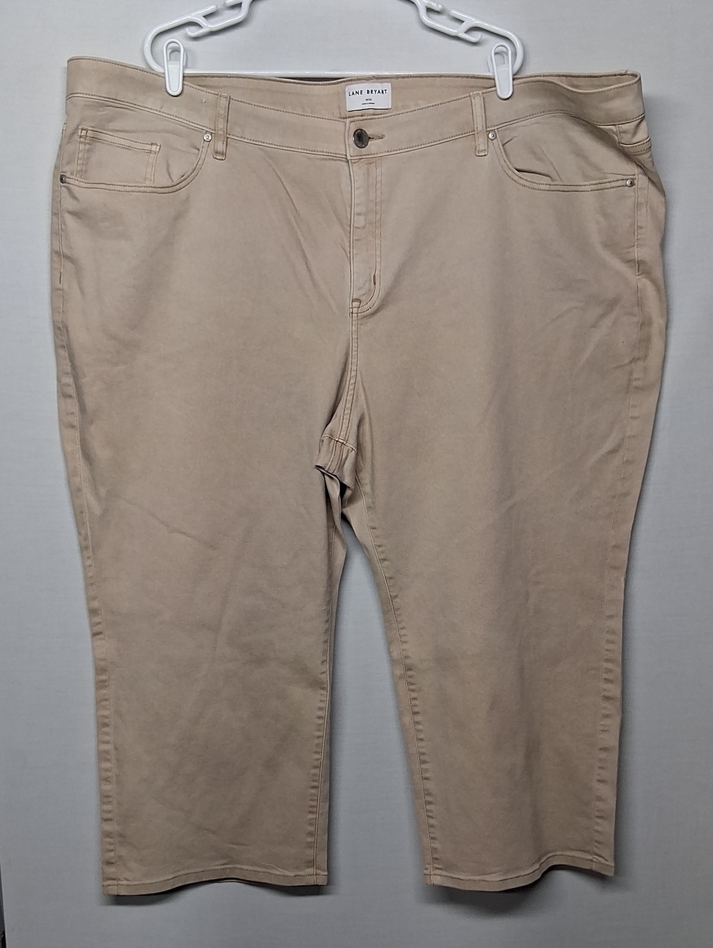 Lane Bryant Tan Jean Stretch Capri Pants
